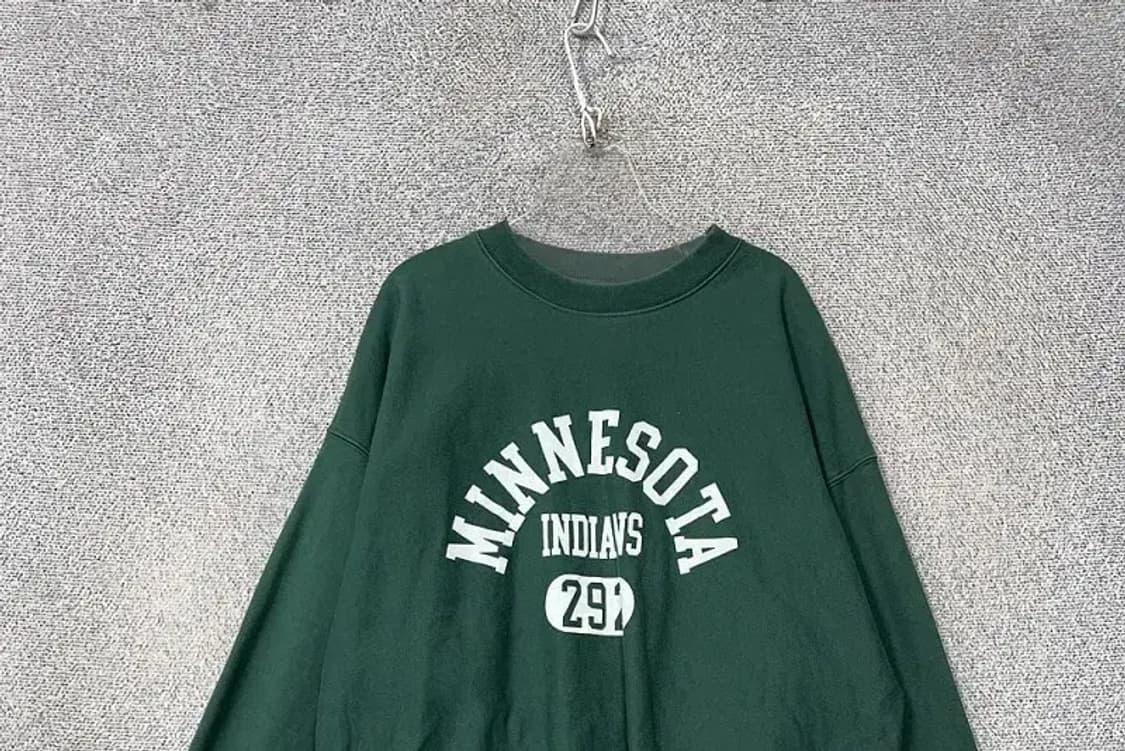 아웃스탠딩 프린팅 그린 맨투맨 LARGE 상품이미지3