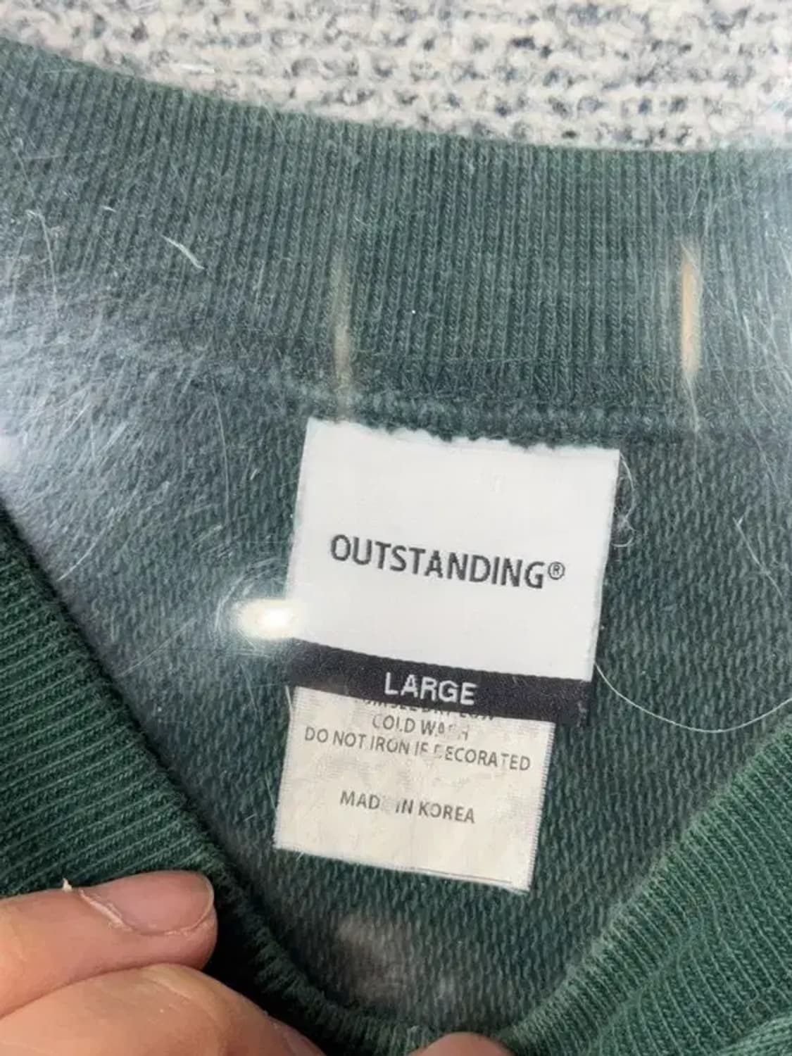 아웃스탠딩 프린팅 그린 맨투맨 LARGE 상품이미지7