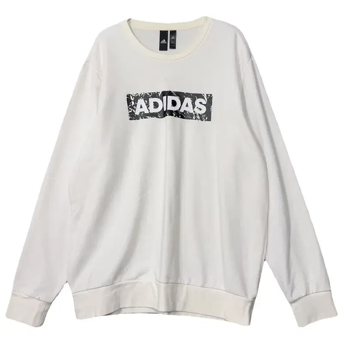 아디다스 프린팅 화이트 맨투맨 2XL 상품이미지1
