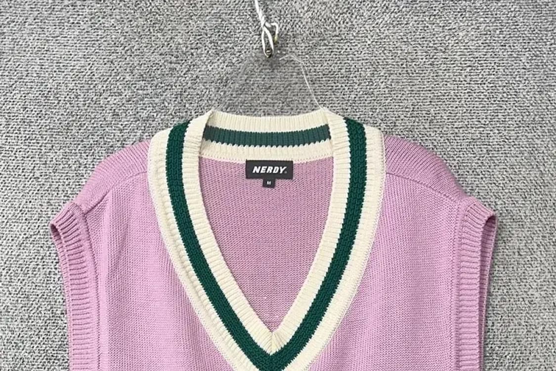 널디 라이트 퍼플 니트 조끼 M 상품이미지3