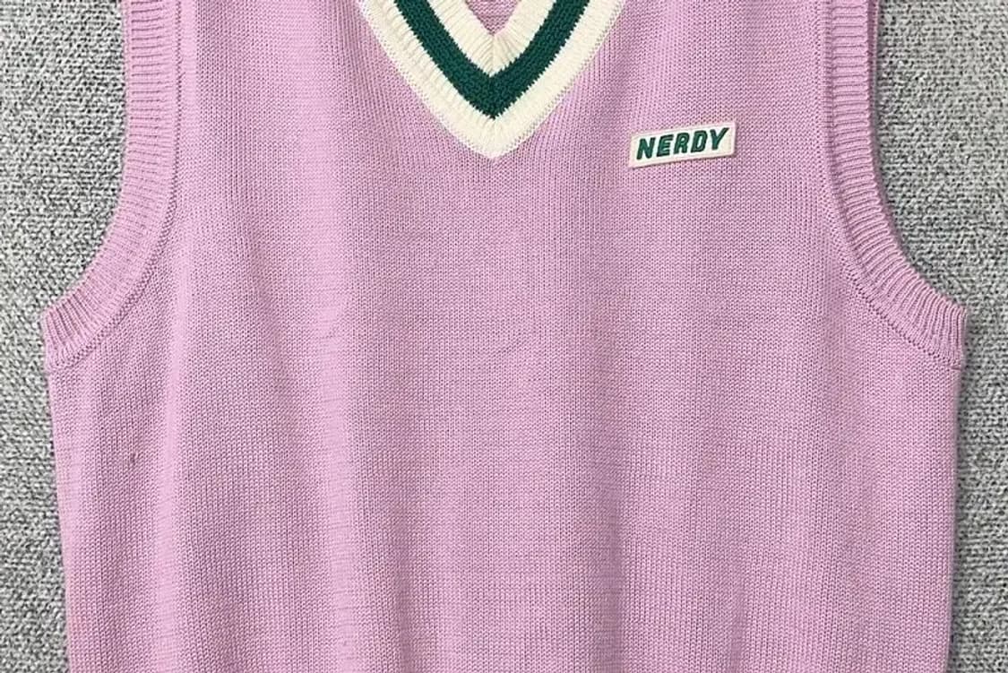 널디 라이트 퍼플 니트 조끼 M 상품이미지4