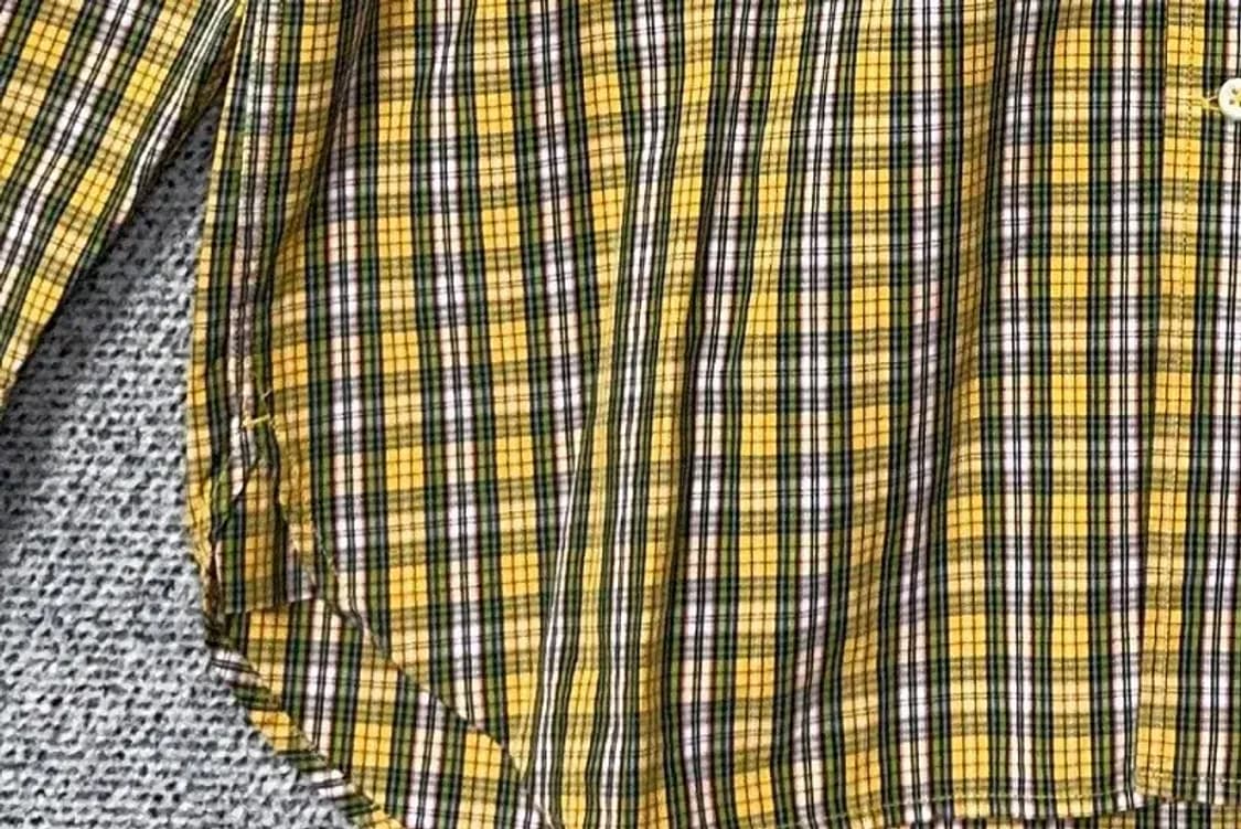 타미힐피거 체크 옐로우 오버핏 빈티지 셔츠 S/P 상품이미지6