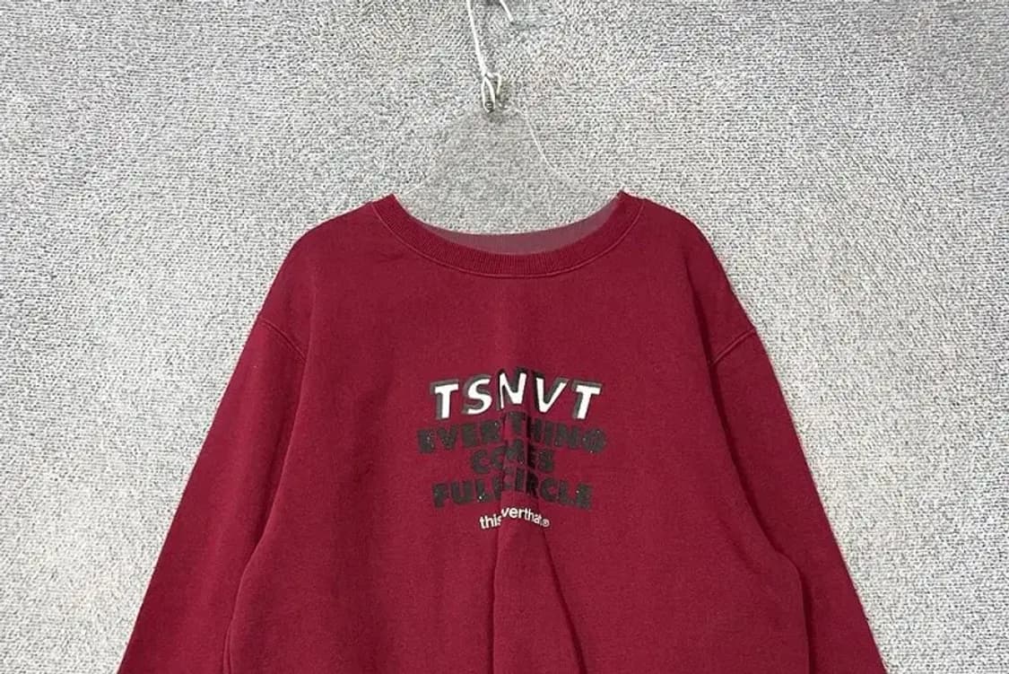 디스이즈네버댓 프린팅 버건디 맨투맨 M 상품이미지3