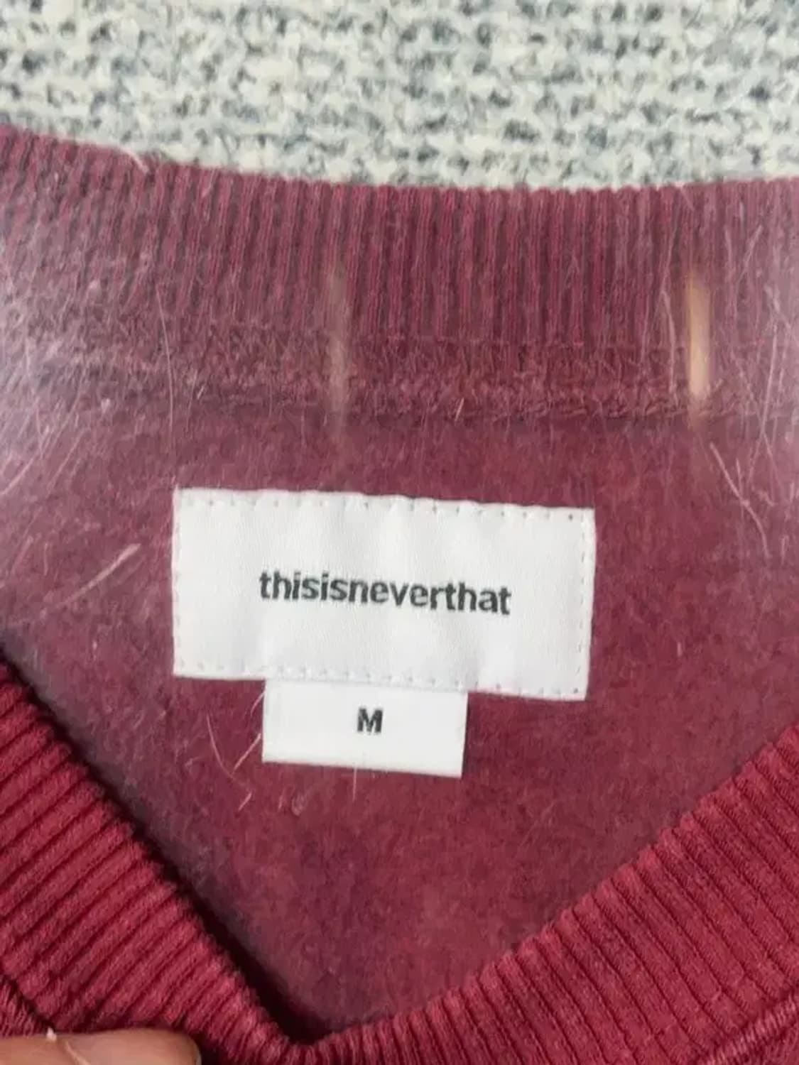 디스이즈네버댓 프린팅 버건디 맨투맨 M 상품이미지6