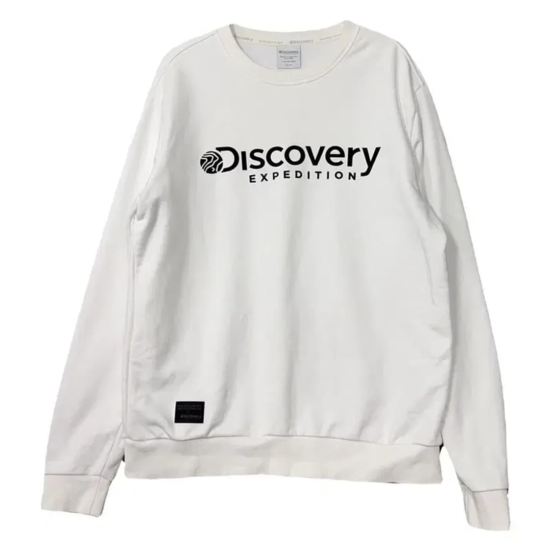 디스커버리 프린팅 화이트 맨투맨 95 상품이미지1