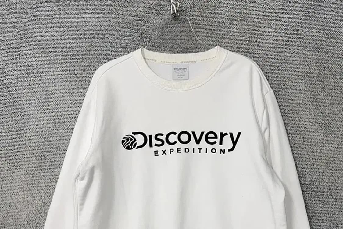 디스커버리 프린팅 화이트 맨투맨 95 상품이미지3