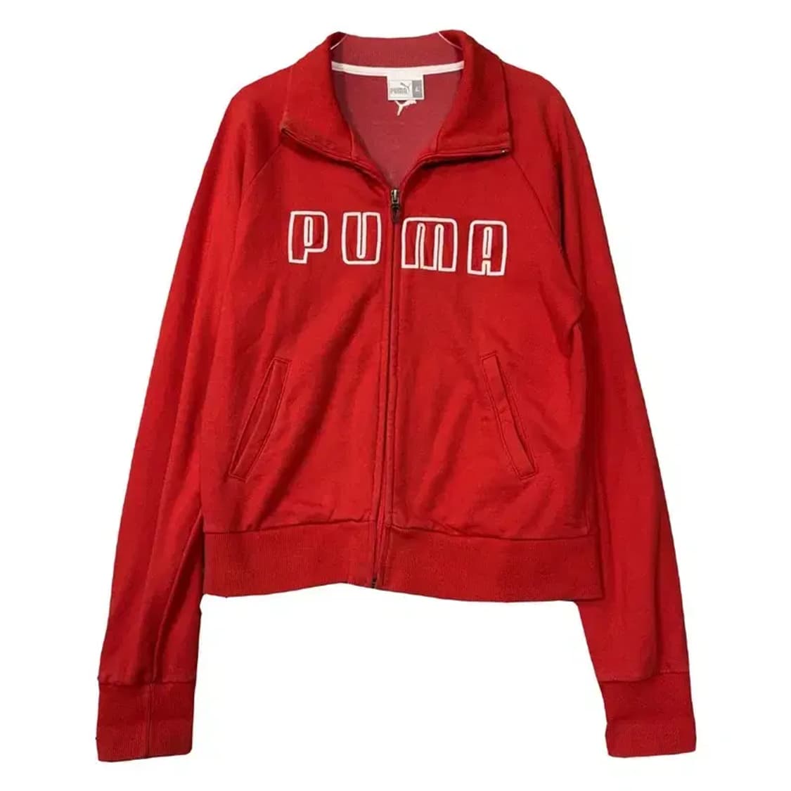 푸마 레트로 스펠 로고 레드 트랙탑 집업 저지 L 상품이미지1