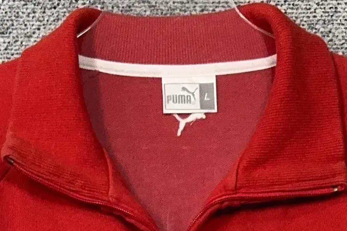 푸마 레트로 스펠 로고 레드 트랙탑 집업 저지 L 상품이미지5