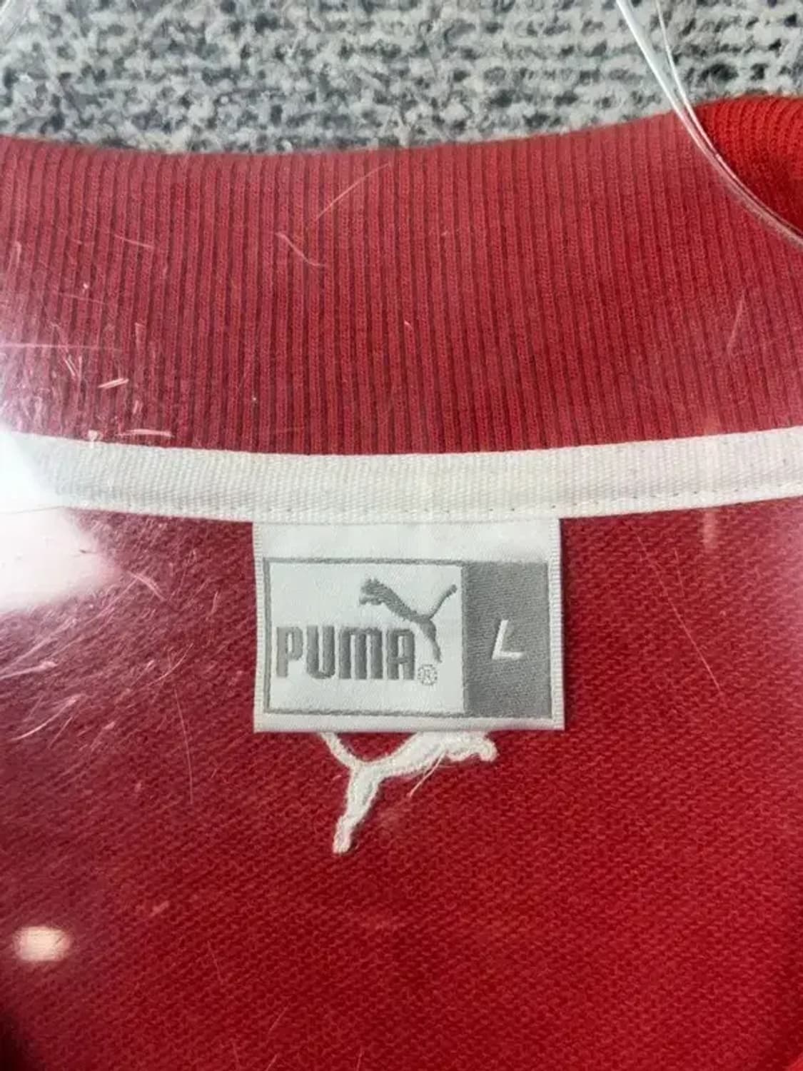 푸마 레트로 스펠 로고 레드 트랙탑 집업 저지 L 상품이미지7