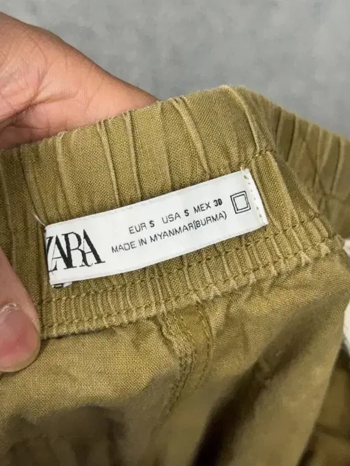 자라 카키 브라운 밴딩 조거팬츠 S 상품이미지6