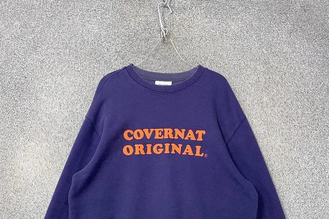 커버낫 프린팅 퍼플 맨투맨 M 상품이미지3