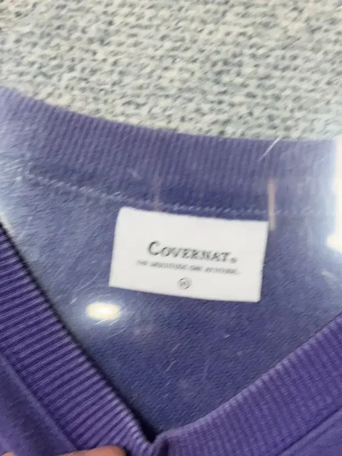 커버낫 프린팅 퍼플 맨투맨 M 상품이미지7