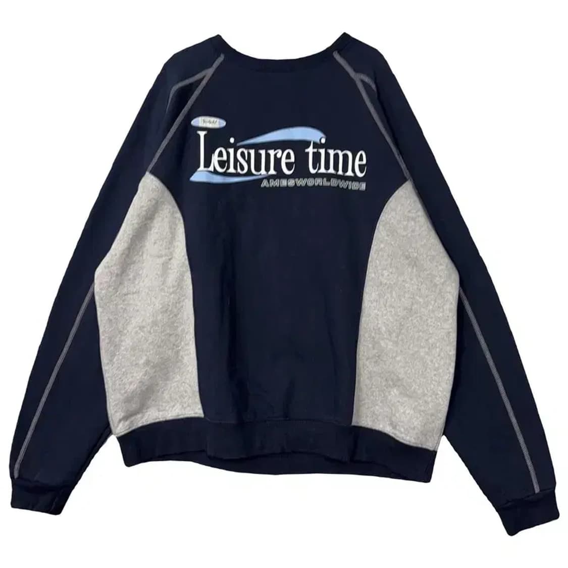 아메스월드와이드 자수 로고 네이비 맨투맨 L 상품이미지1