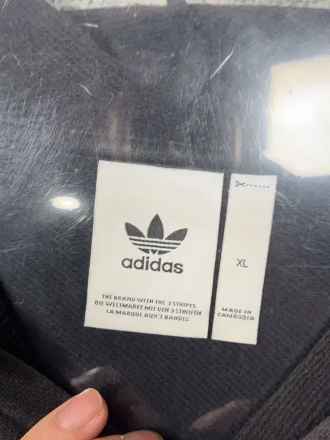 아디다스 빅로고 프린팅 블랙 후드티 XL 상품이미지7