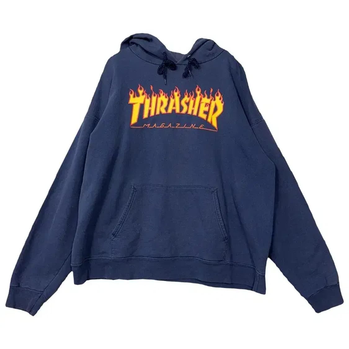 트래셔 프린팅 네이비 후드티 L(42-44) 상품이미지1