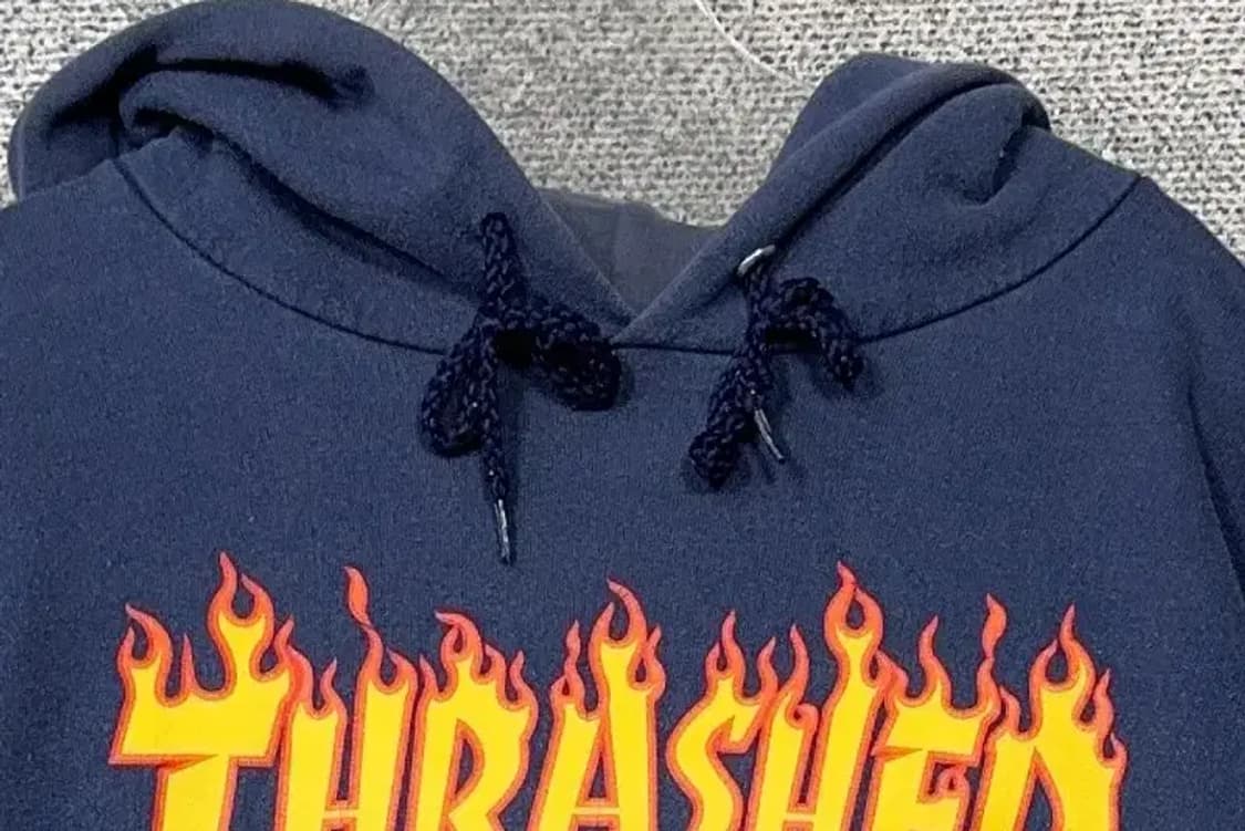 트래셔 프린팅 네이비 후드티 L(42-44) 상품이미지5