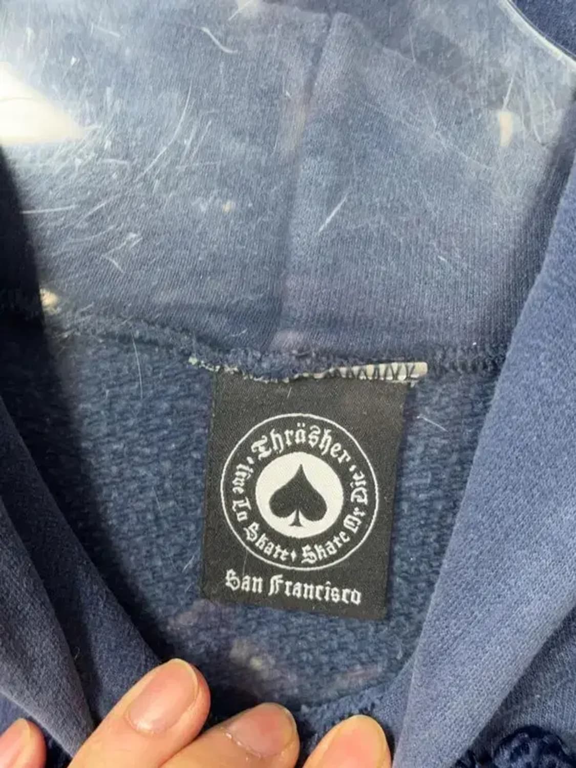 트래셔 프린팅 네이비 후드티 L(42-44) 상품이미지7