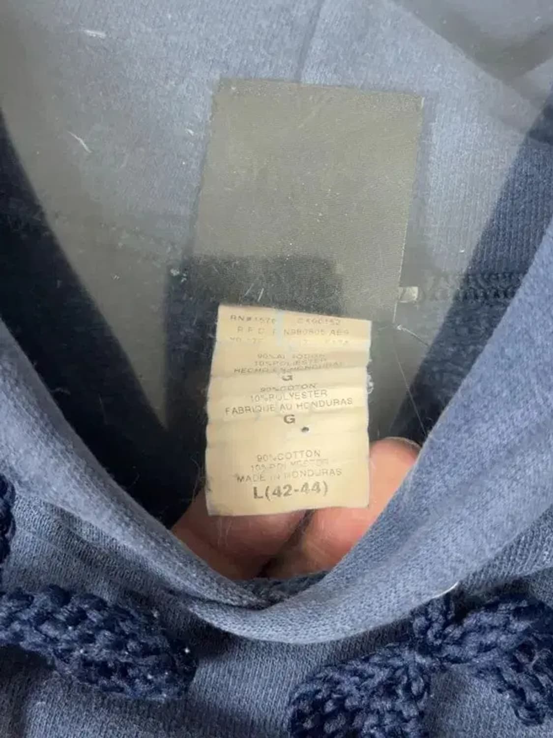 트래셔 프린팅 네이비 후드티 L(42-44) 상품이미지8