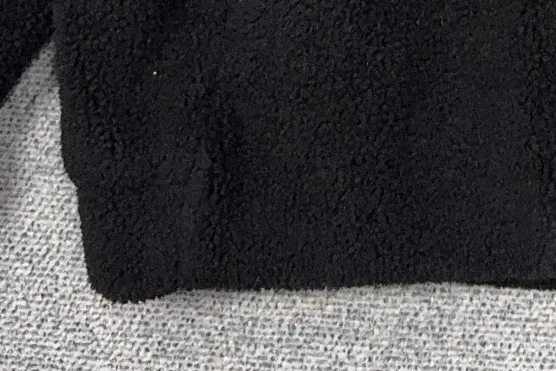 푸마 블랙 뽀글이 후리스 후드 집업 S 상품이미지6