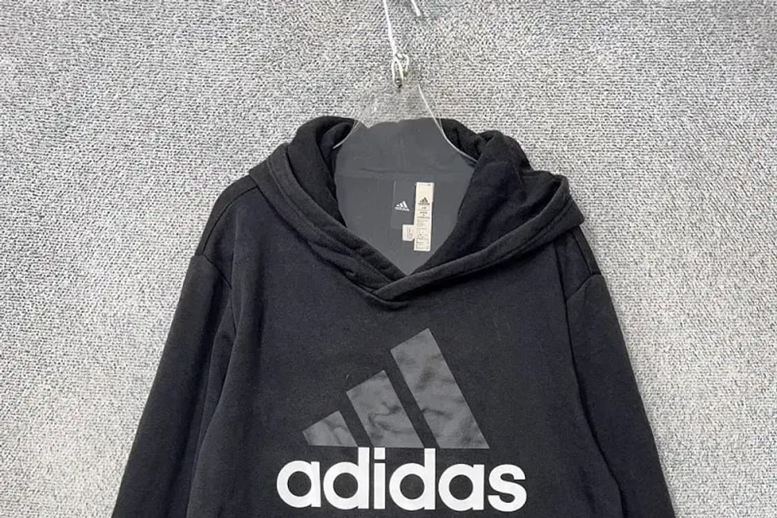 아디다스 프린팅 블랙 빅로고 후드티 110 상품이미지3