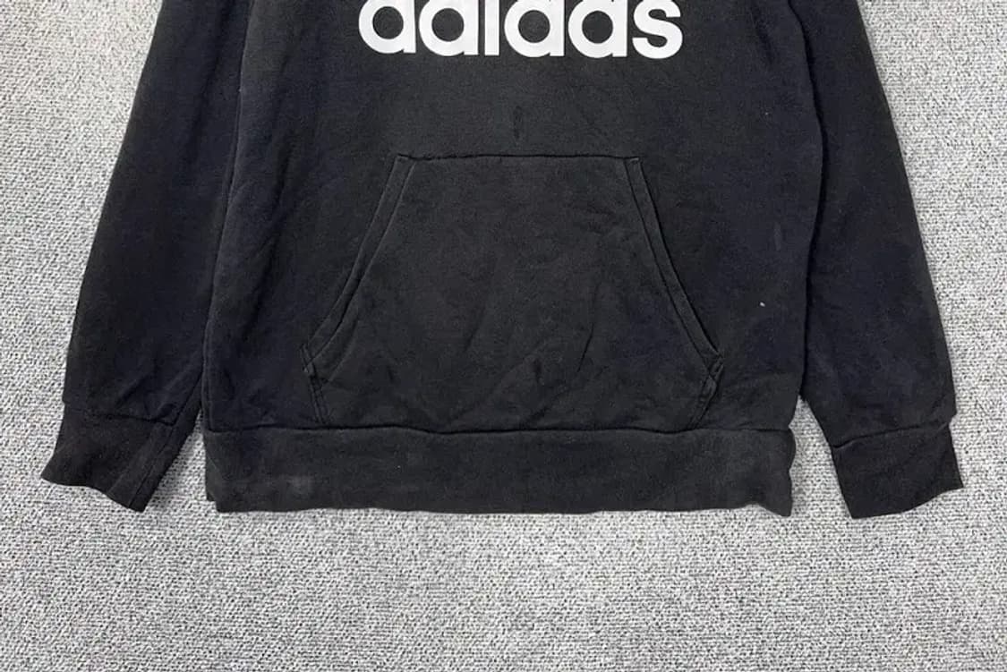아디다스 프린팅 블랙 빅로고 후드티 110 상품이미지4