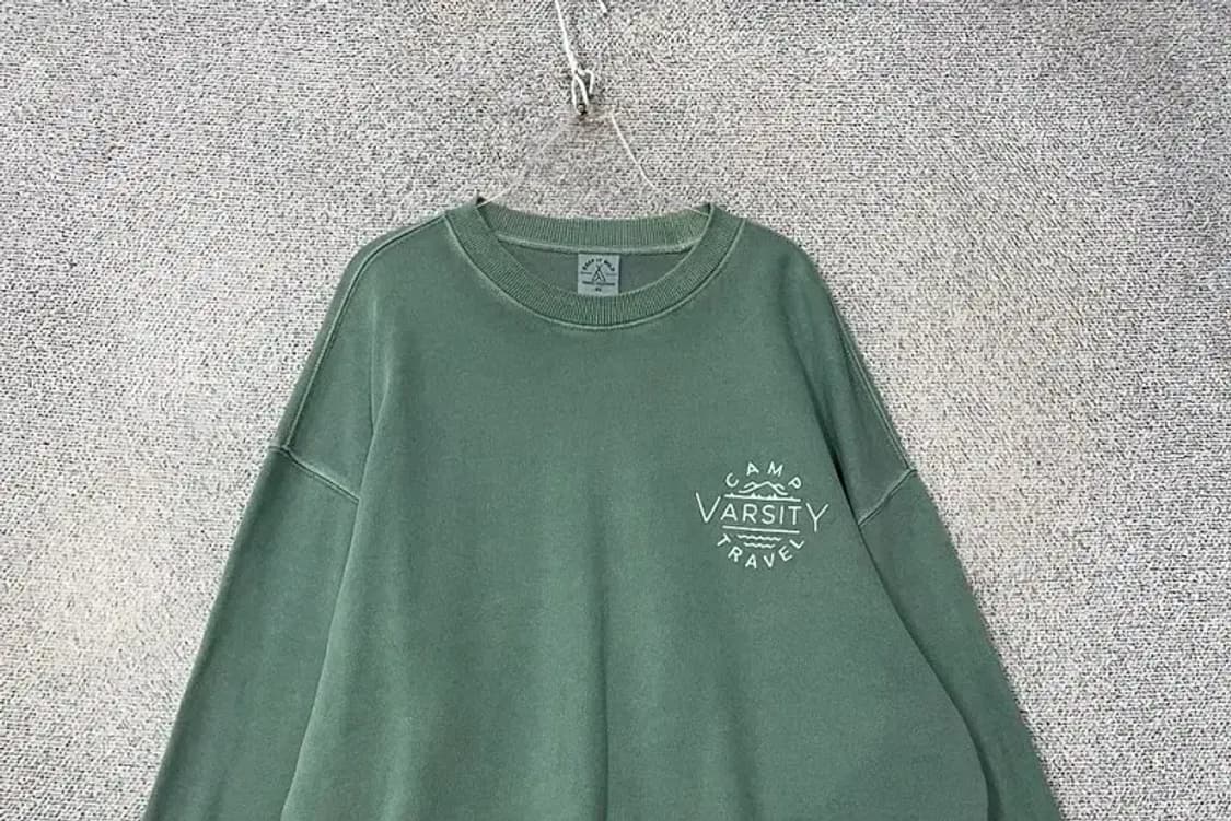 트래블 그린 빈티지 피그먼트 맨투맨 XL 상품이미지3