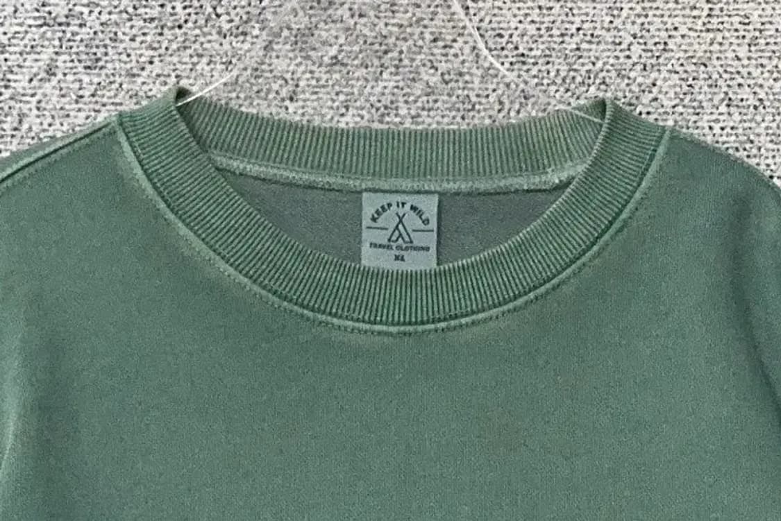 트래블 그린 빈티지 피그먼트 맨투맨 XL 상품이미지5