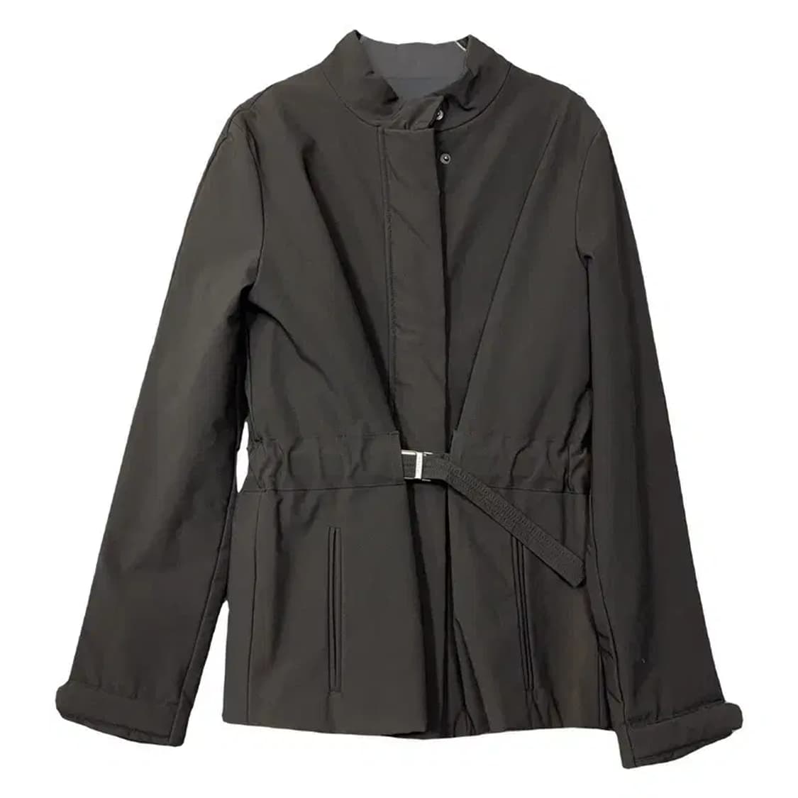 시스템 블랙 여성 클래식 벨티드 나일론 자켓 82-94-160 상품이미지1