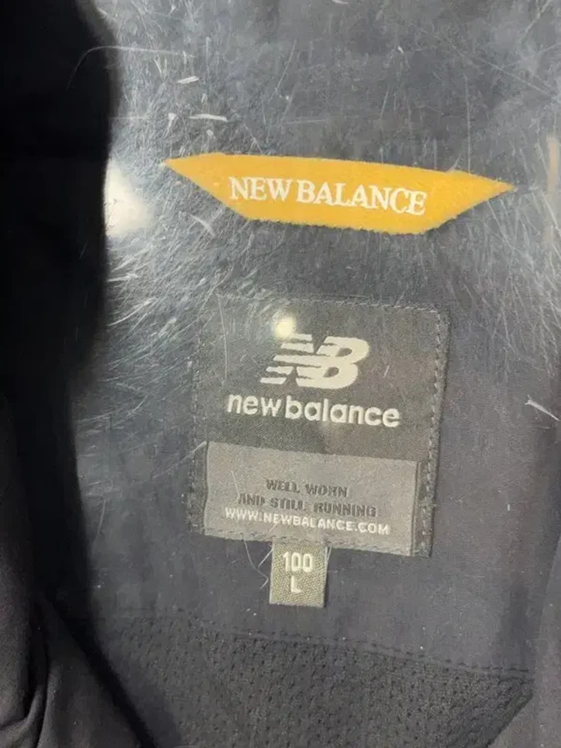 뉴발란스 프린팅 블랙 나일론 바람막이 자켓 L 상품이미지6