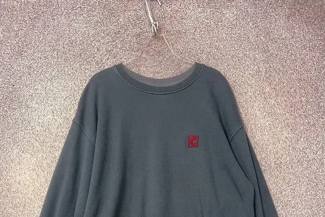 커버낫 청록 자수 로고 빈티지 맨투맨 L 상품이미지3