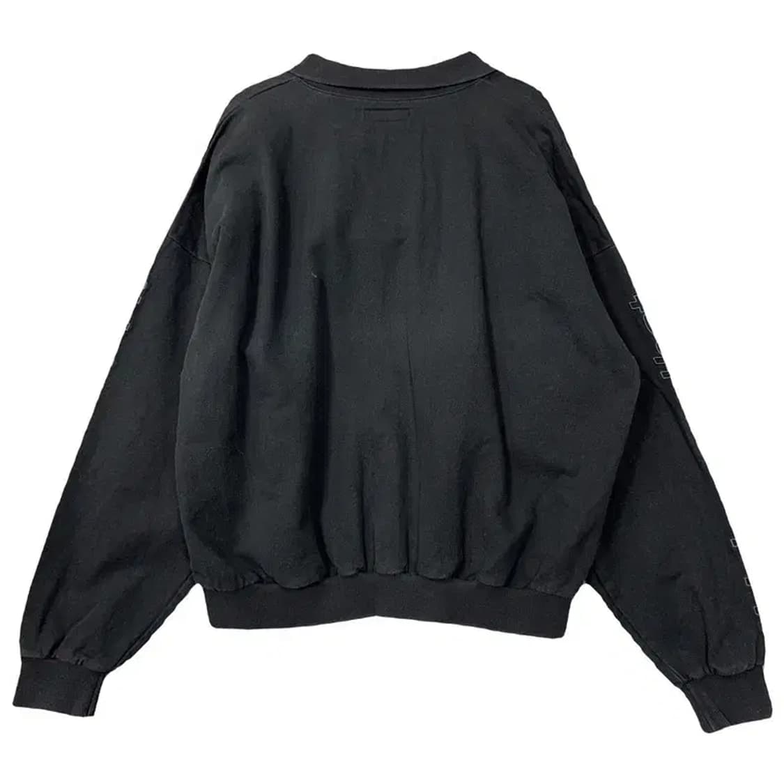 디스이즈네버댓 블랙 프린팅 오버핏 카라 맨투맨 S 상품이미지2