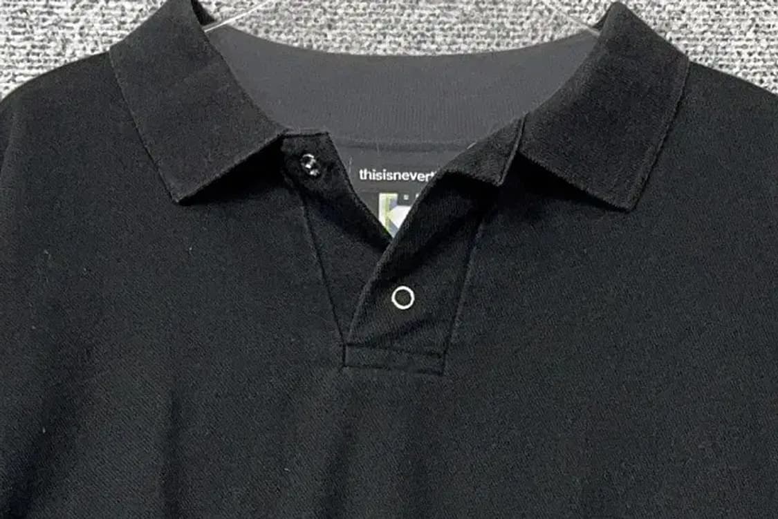 디스이즈네버댓 블랙 프린팅 오버핏 카라 맨투맨 S 상품이미지5