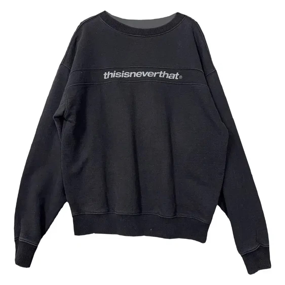 디스이즈네버댓 자수 로고 블랙 맨투맨 M 상품이미지1