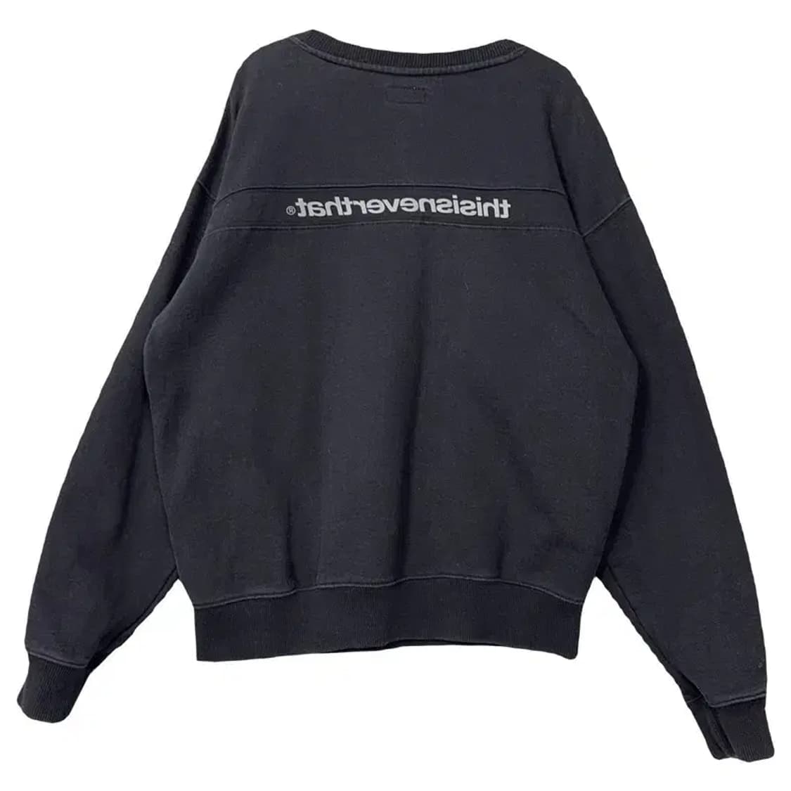 디스이즈네버댓 자수 로고 블랙 맨투맨 M 상품이미지2