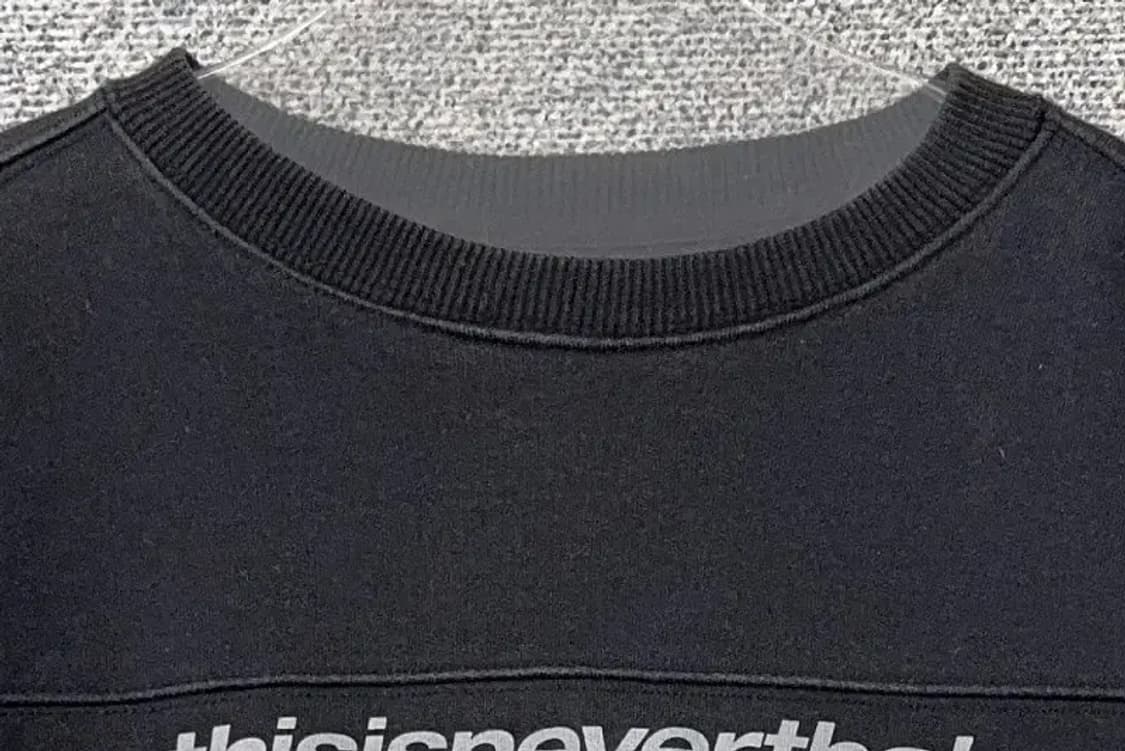 디스이즈네버댓 자수 로고 블랙 맨투맨 M 상품이미지5