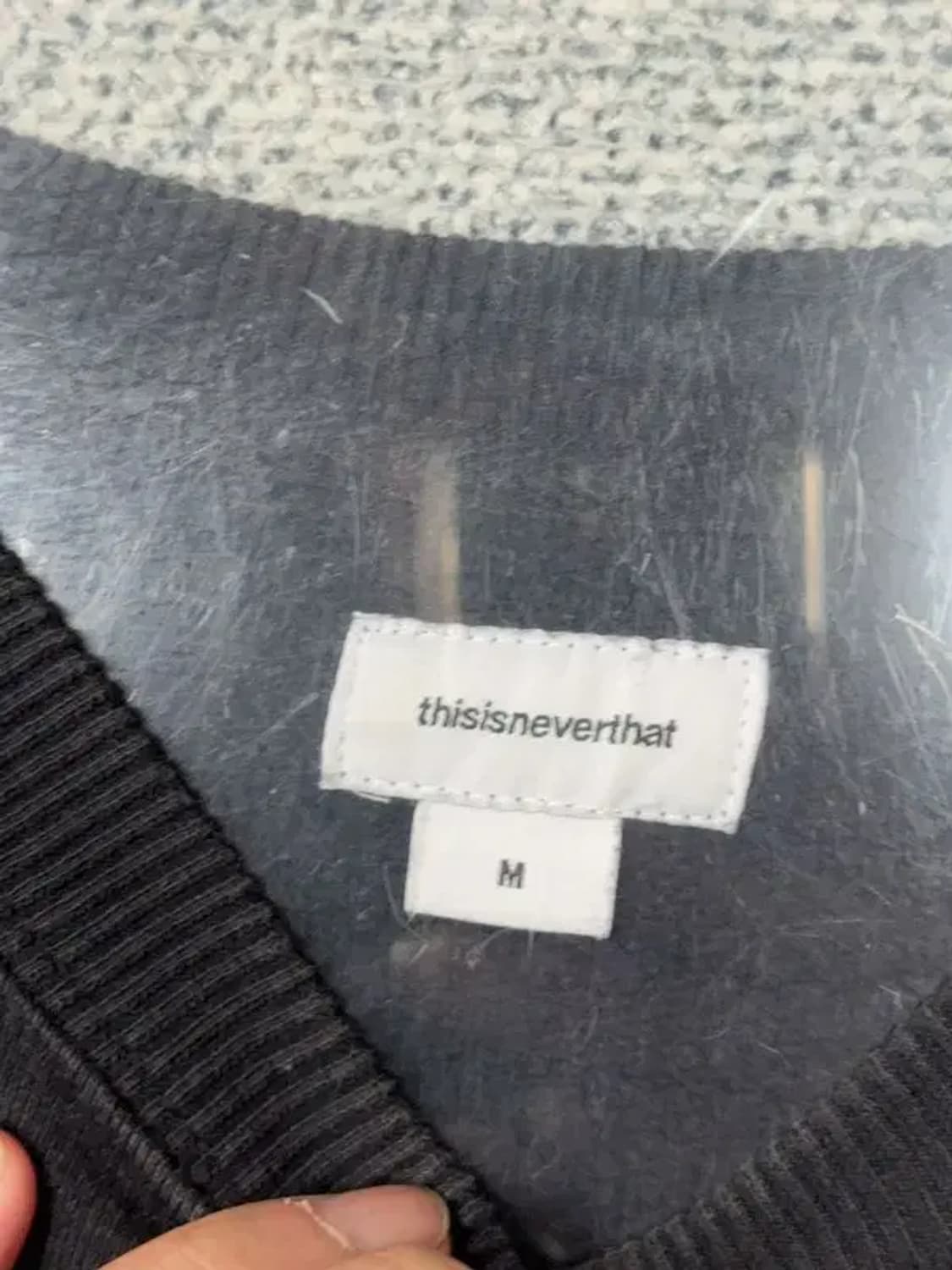 디스이즈네버댓 자수 로고 블랙 맨투맨 M 상품이미지6