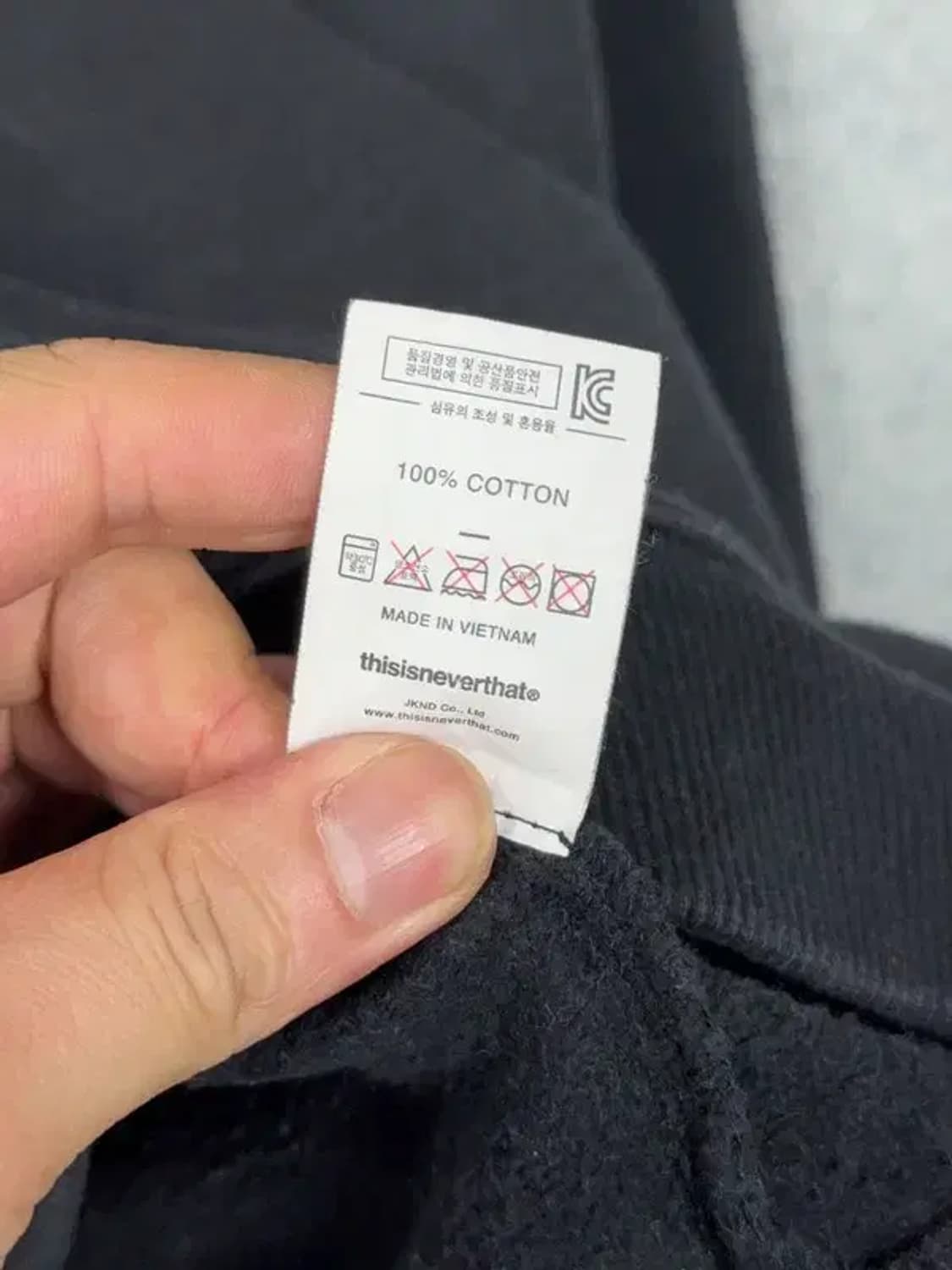 디스이즈네버댓 자수 로고 블랙 맨투맨 M 상품이미지7