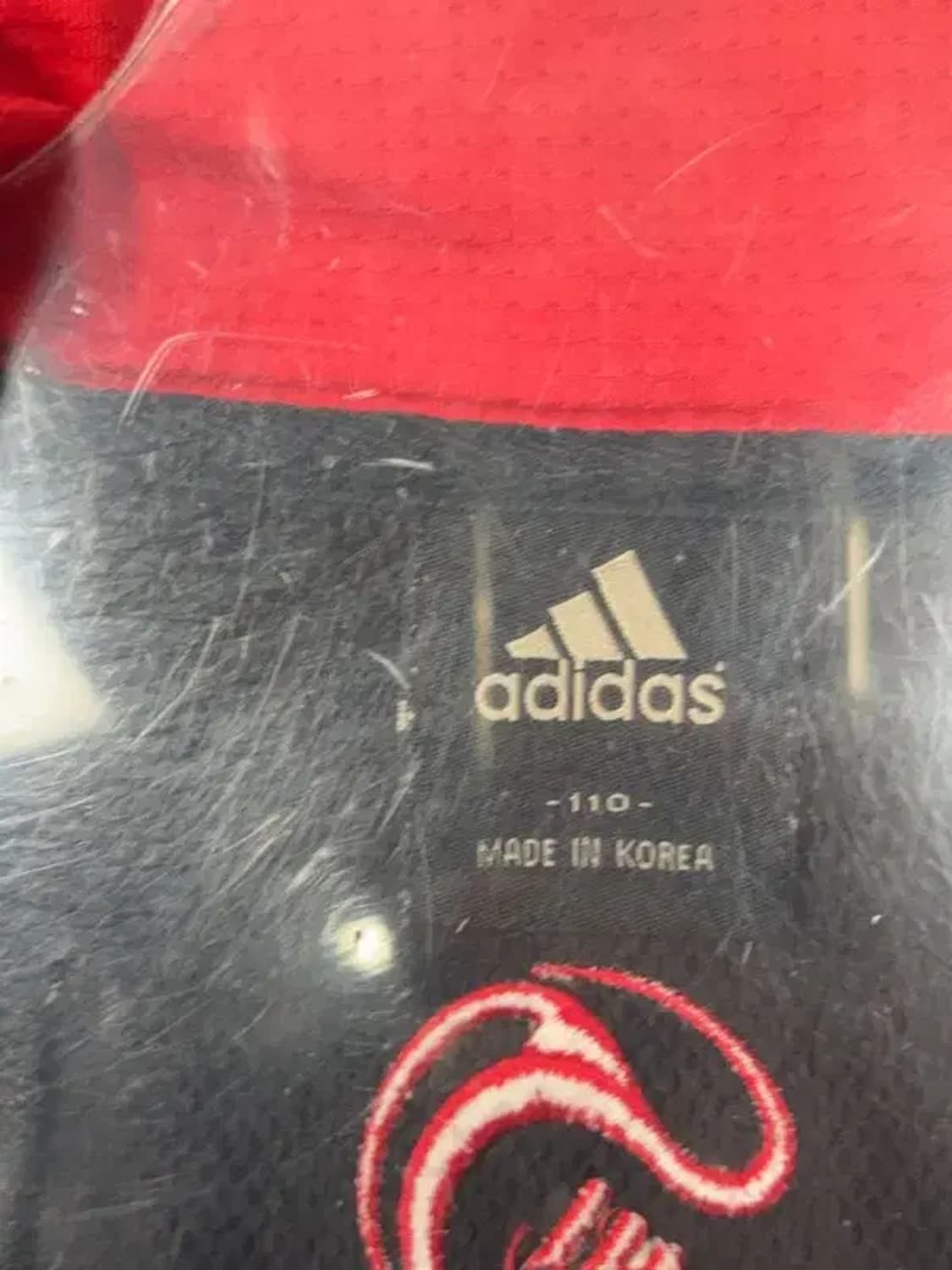 아디다스 블랙 로고 삼선 바람막이 110 상품이미지6