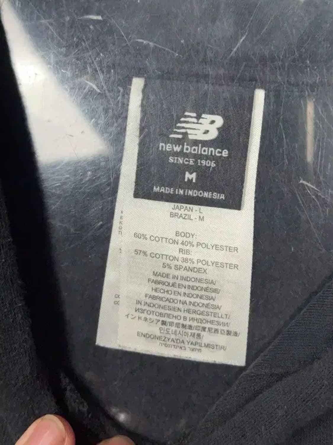 뉴발란스 프린팅 블랙 후드티 M 상품이미지7