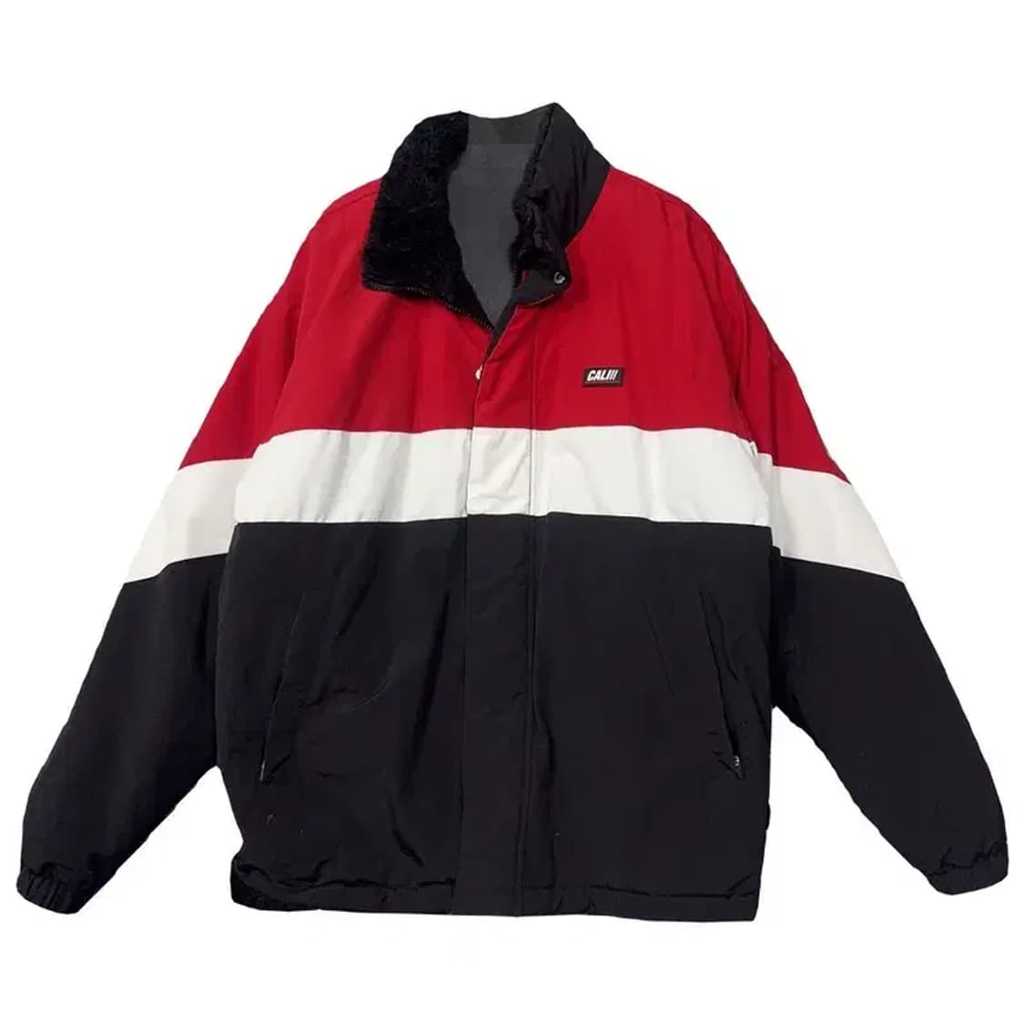 후아유 양면 블랙 다채색 뽀글이 점퍼 S 상품이미지1