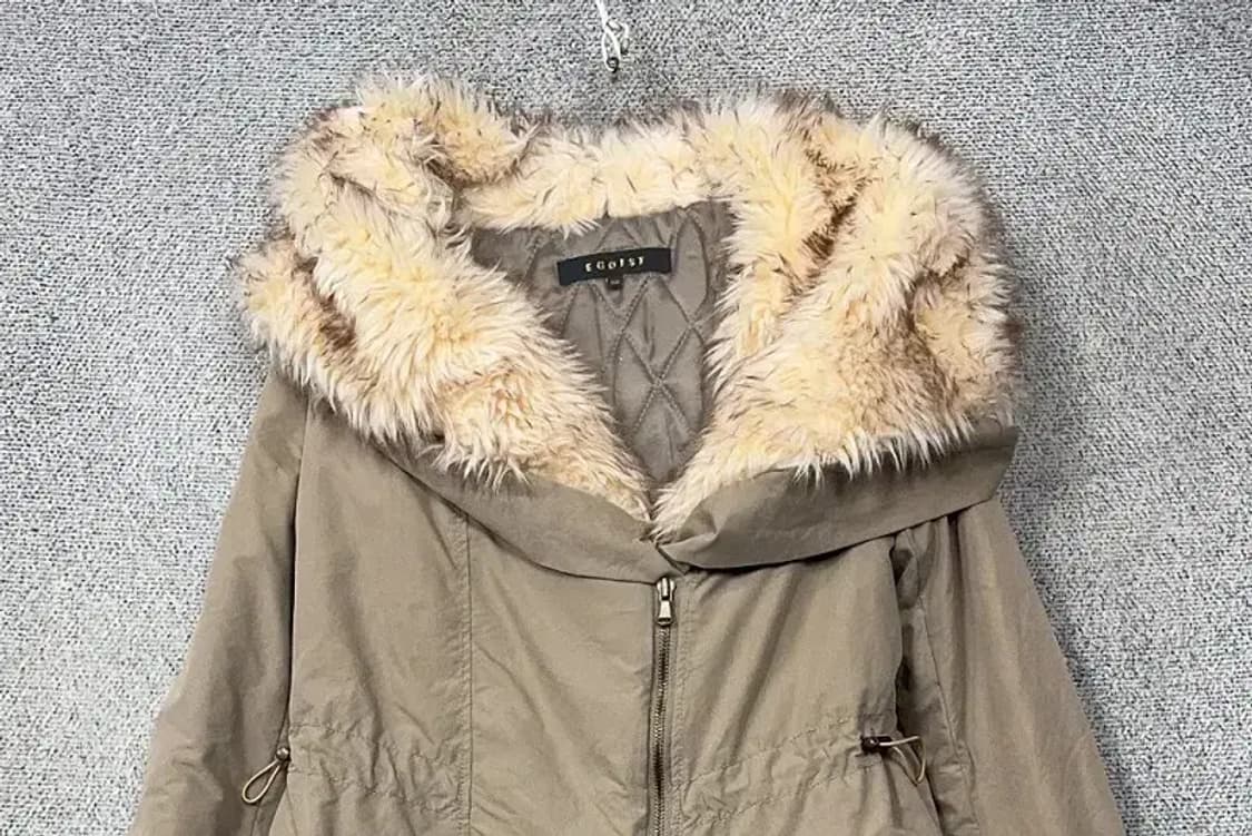 에고이스트 베이지 후드 퍼 야상 코트 점퍼 KH-55(M) 상품이미지3