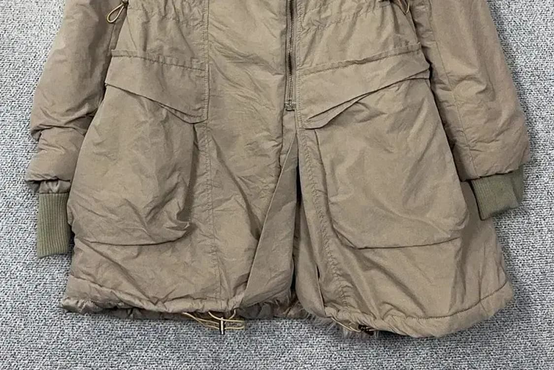 에고이스트 베이지 후드 퍼 야상 코트 점퍼 KH-55(M) 상품이미지4