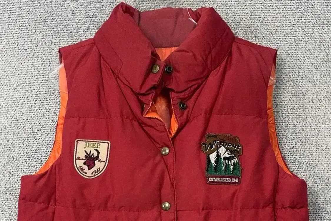 지프 레드 패치 빈티지 패딩 조끼 M 상품이미지3