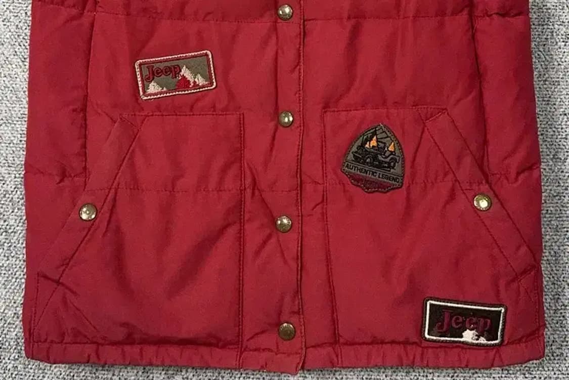 지프 레드 패치 빈티지 패딩 조끼 M 상품이미지4