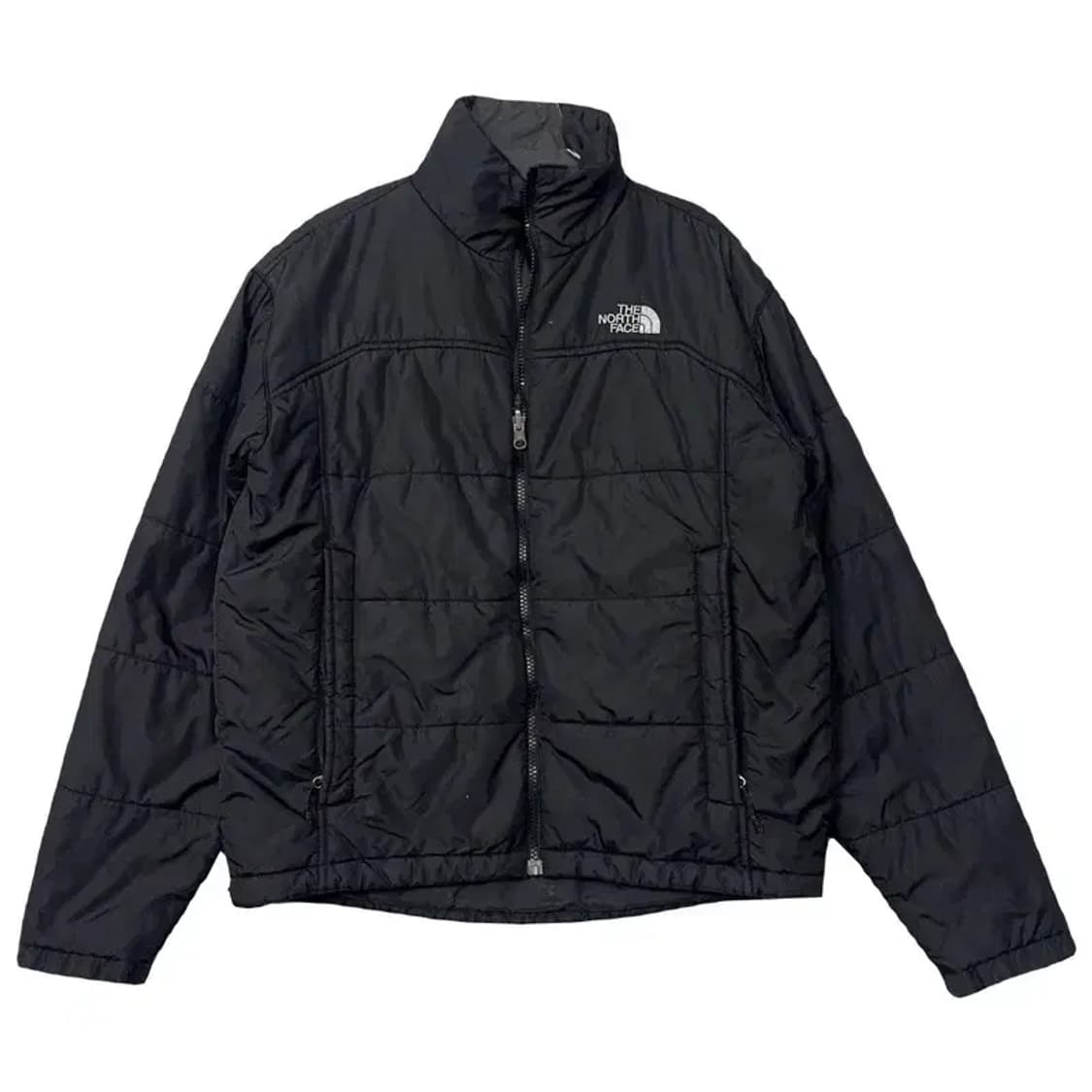 노스페이스 블랙 로고 경량 퀄팅 점퍼 90 상품이미지1