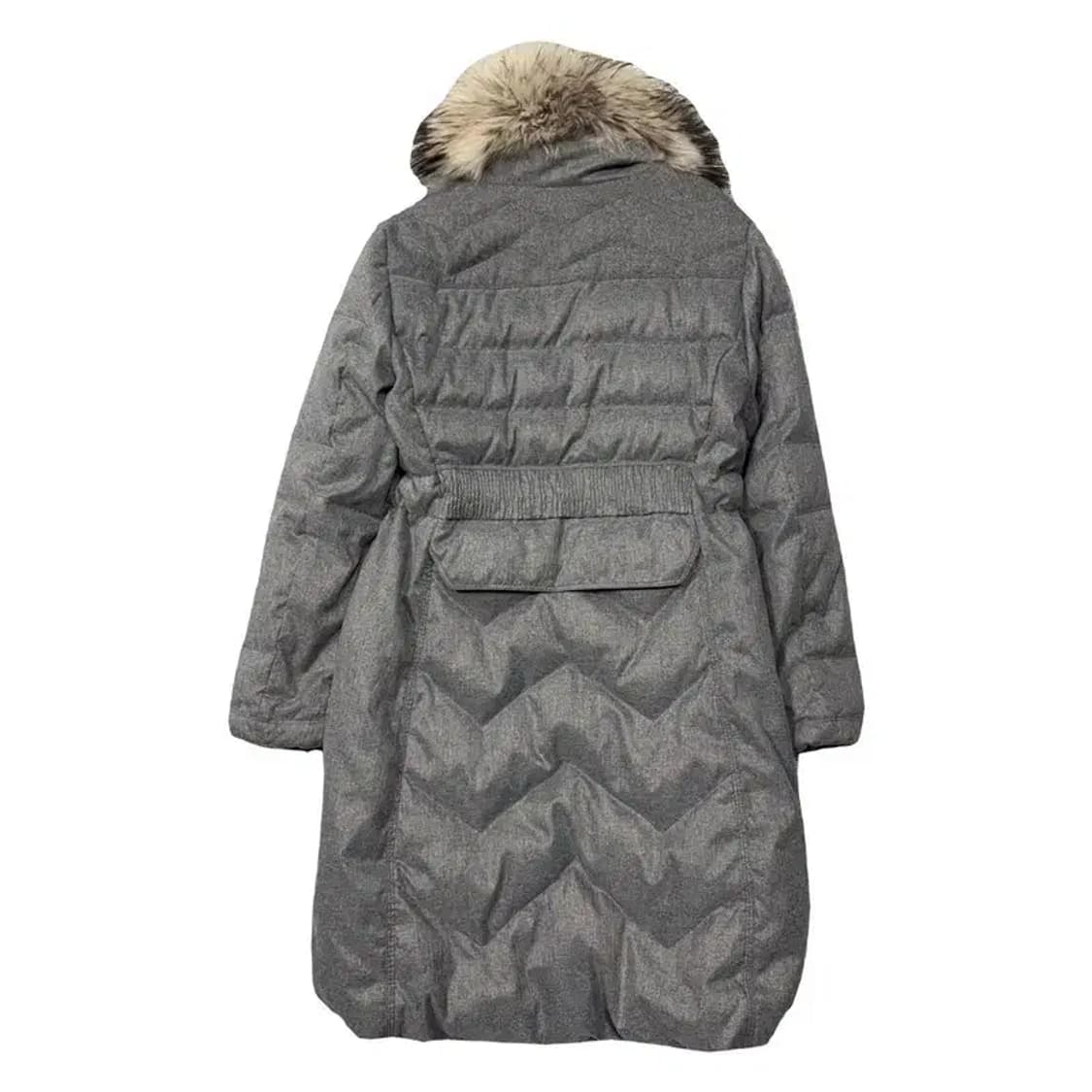 시스템 한섬 그레이 다운 후드 퍼 롱패딩 X 상품이미지2