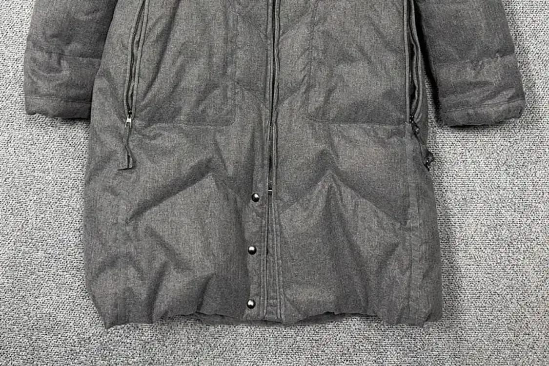 시스템 한섬 그레이 다운 후드 퍼 롱패딩 X 상품이미지5