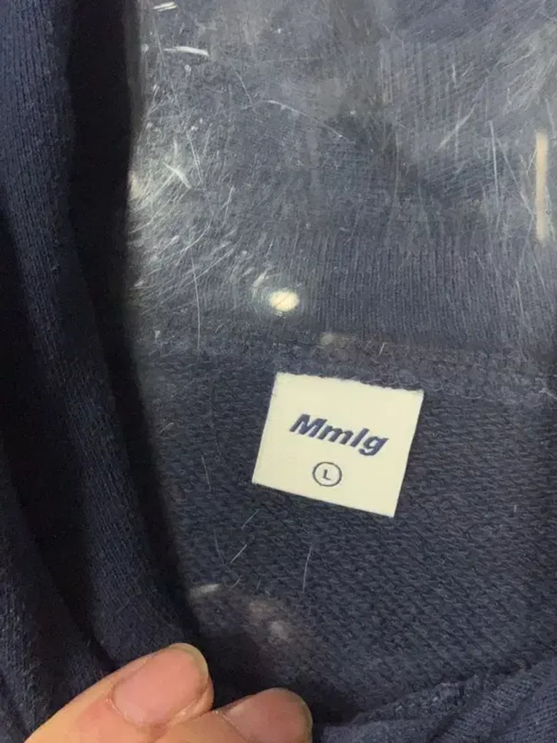 MMLG 프린팅 네이비 후드티 L 상품이미지6