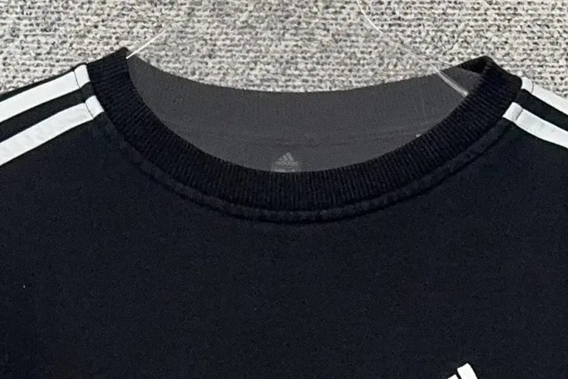 아디다스 블랙 로고 삼선 맨투맨 M 상품이미지5