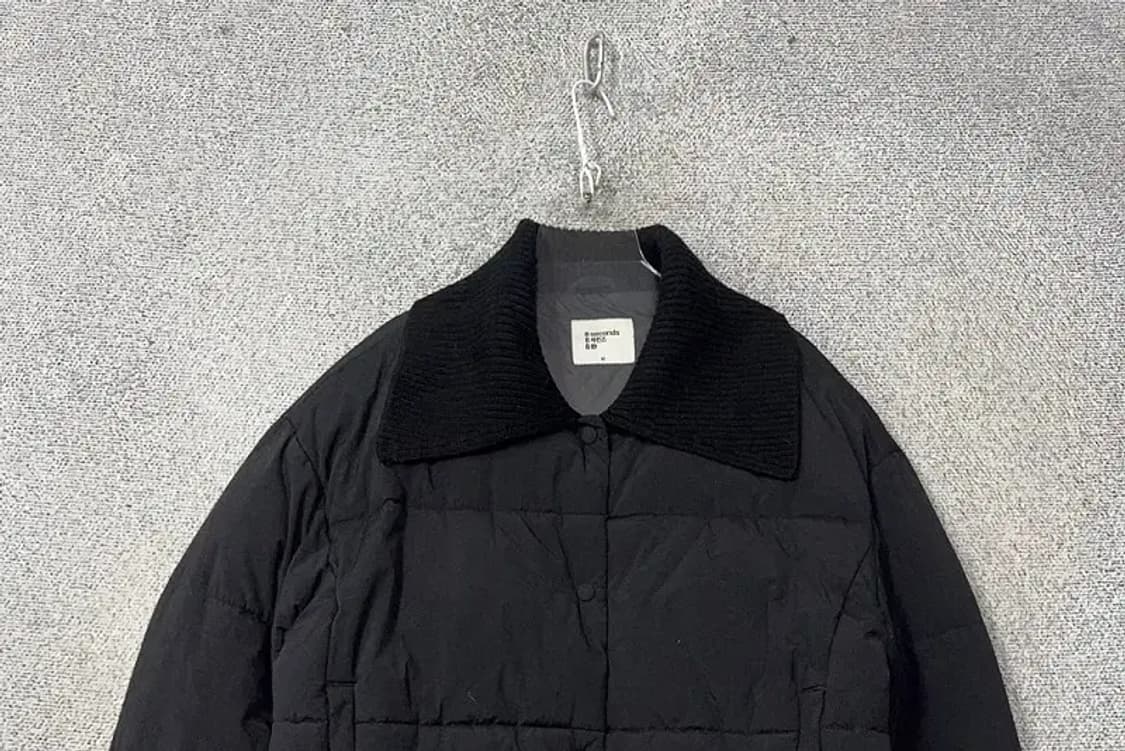 에잇세컨즈 블랙 니트 카라 캐주얼 패딩 M 상품이미지3